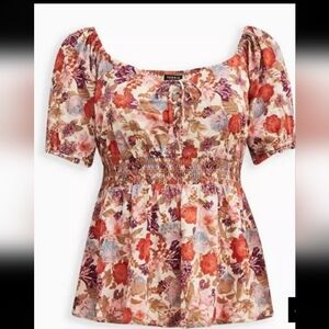 Torrid Multicolor Floral Blouse
